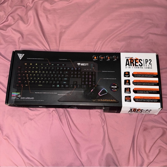 Ares P2 RGB Gaming Keyboard and Mouse Combo - Black🆕